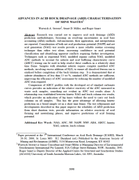 Thumbnail image of Advances in Acid Rock Drainage document cover