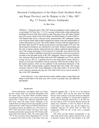 Thumbnail image of Structural Configuration of the Otates Fault journal article