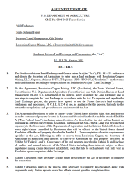 Thumbnail image of the Agreement to Initiate land exchange document