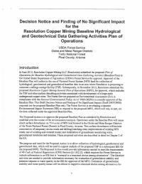Thumbnail image of FONSI draft decision notice - August 2016