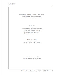 Thumbnail image of the March 2016 scoping meeting transcripts