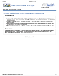 Thumbnail image of National Visitor Use Monitoring Program website