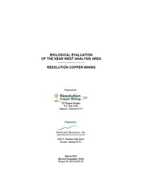 Thumbnail image of Biological Evaluation of the Near West Analysis Area report cover
