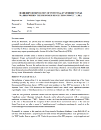 Thumbnail image of Centerline Determination of Potentially Jurisdictional Waters report cover