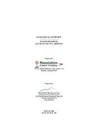Thumbnail image of Ecological Overview: 6L Ranch Parcel, Yavapai County, Arizona report cover