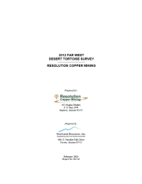 Thumbnail image of 2012 Far West Desert Tortoise Survey report cover
