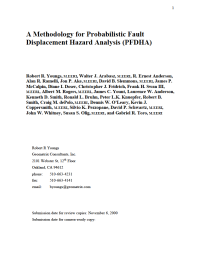 Thumbnail image of Methodology for Probababilistic Fault Displacement Hazard Analysis first page