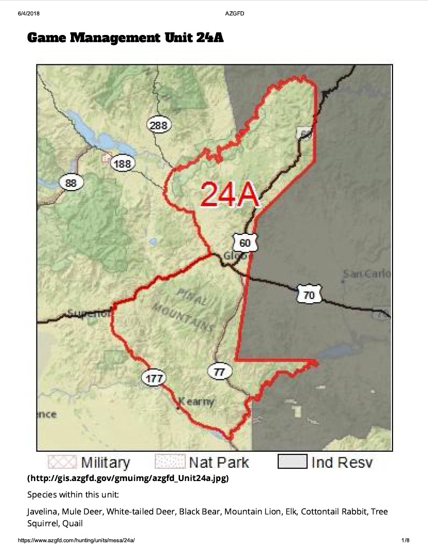 Thumbnail image of document cover: Game Management Unit 24A