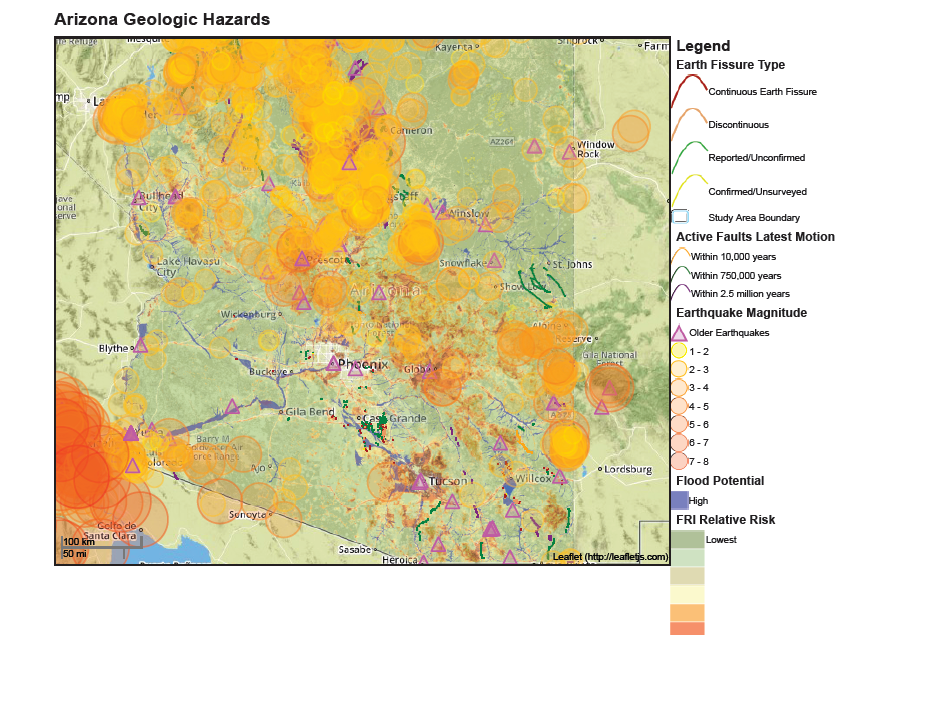 Thumbnail image of document cover: Natural Hazards in Arizona