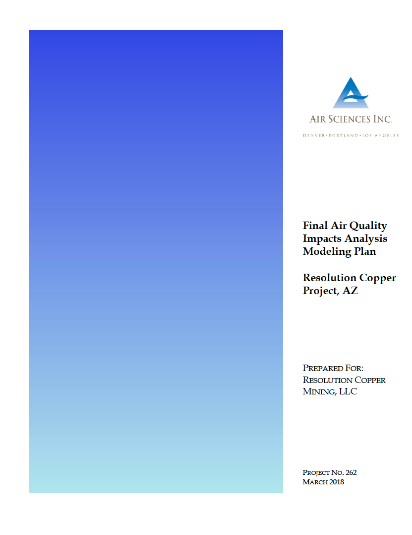 Thumbnail image of document cover: Final Air Quality Impacts Analysis Modeling Plan