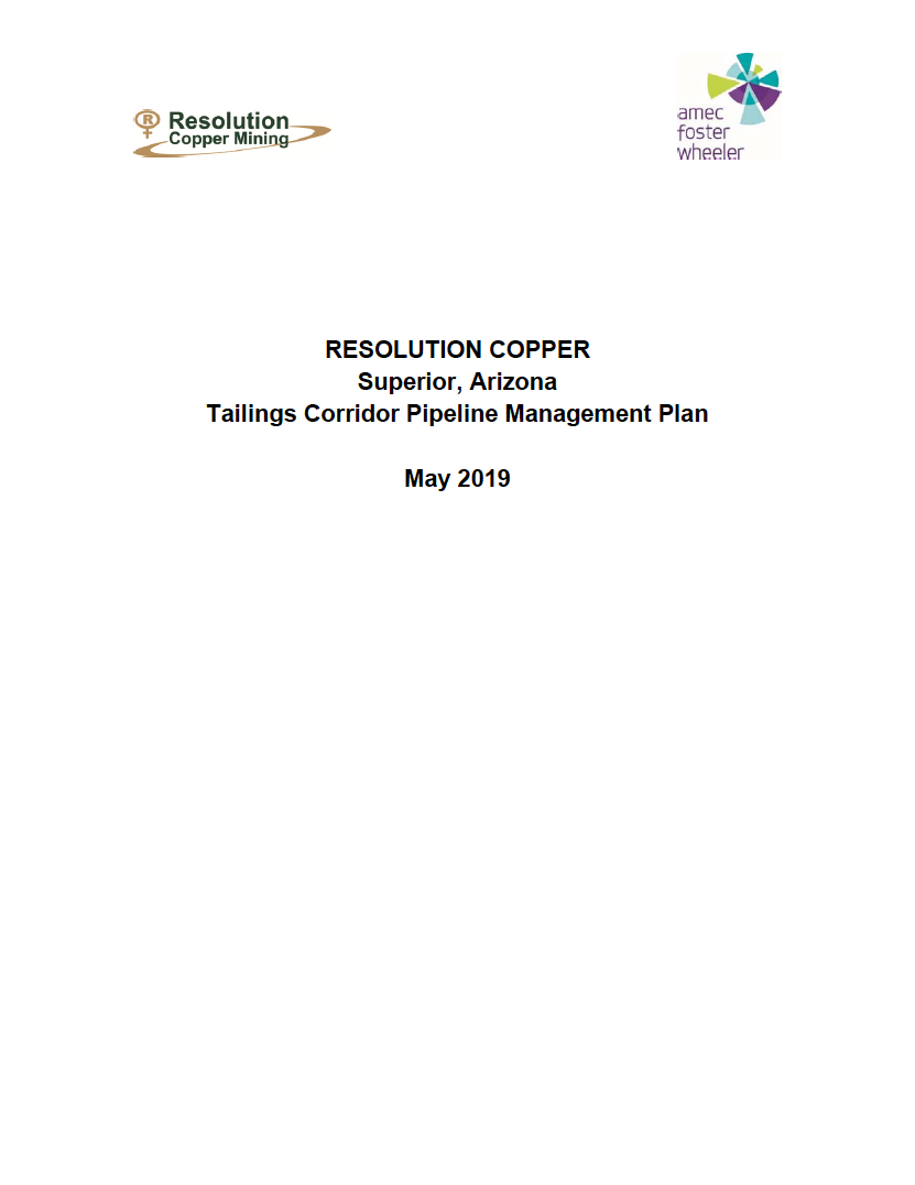 Thumbnail image of document cover: Tailings Corridor Pipeline Management Plan