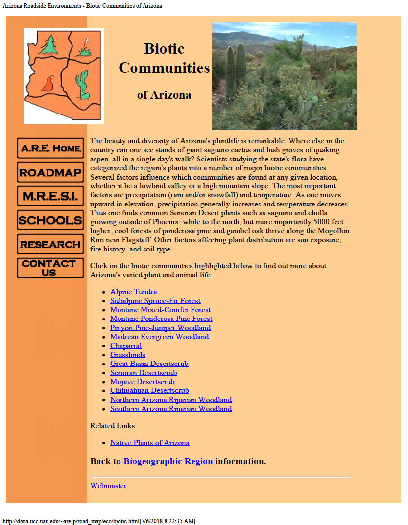 Thumbnail image of document cover: Biotic Communities of Arizona