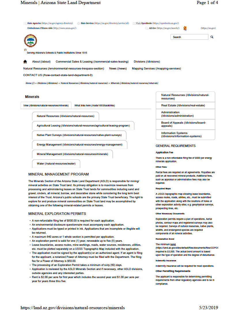 Thumbnail image of document cover: Mineral Management Program