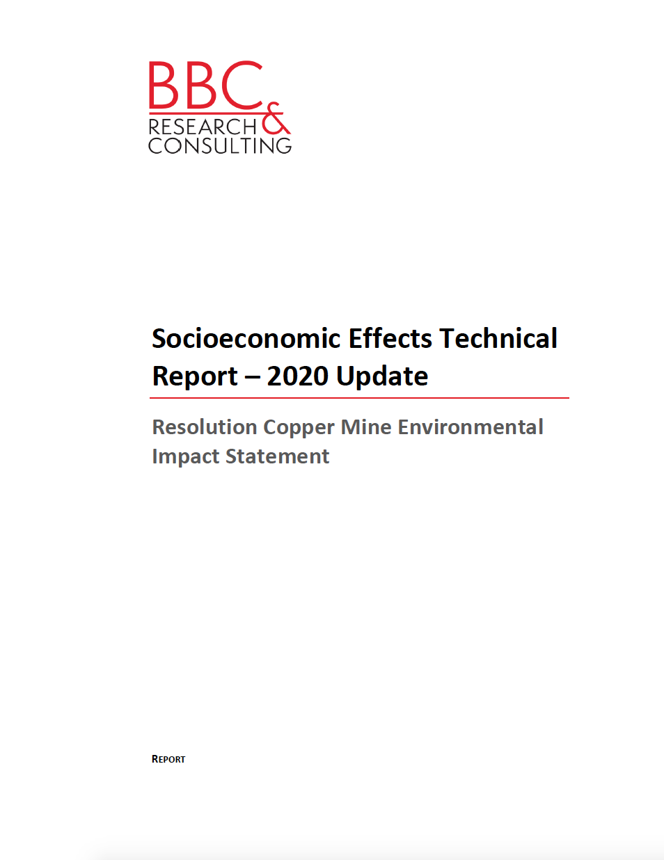 Thumbnail image of document cover: Socioeconomic Effects Technical Report - 2020 Update