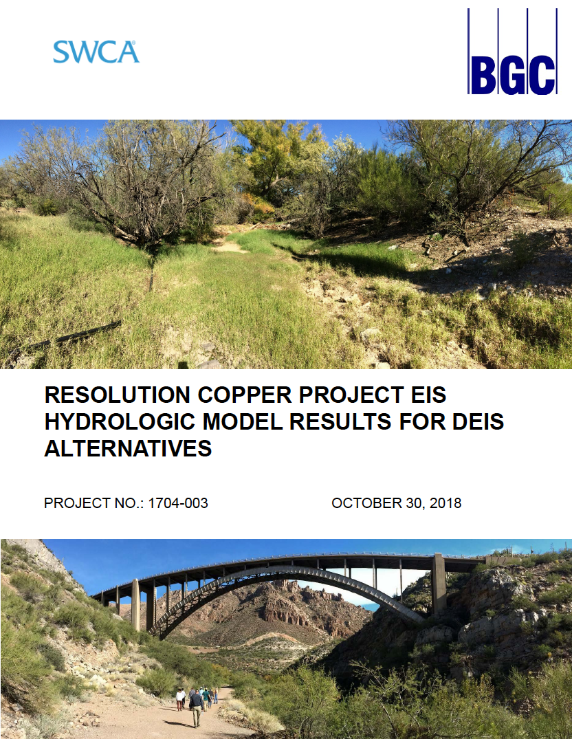 Thumbnail image of document cover: Hydrologic Model Results for DEIS Alternatives