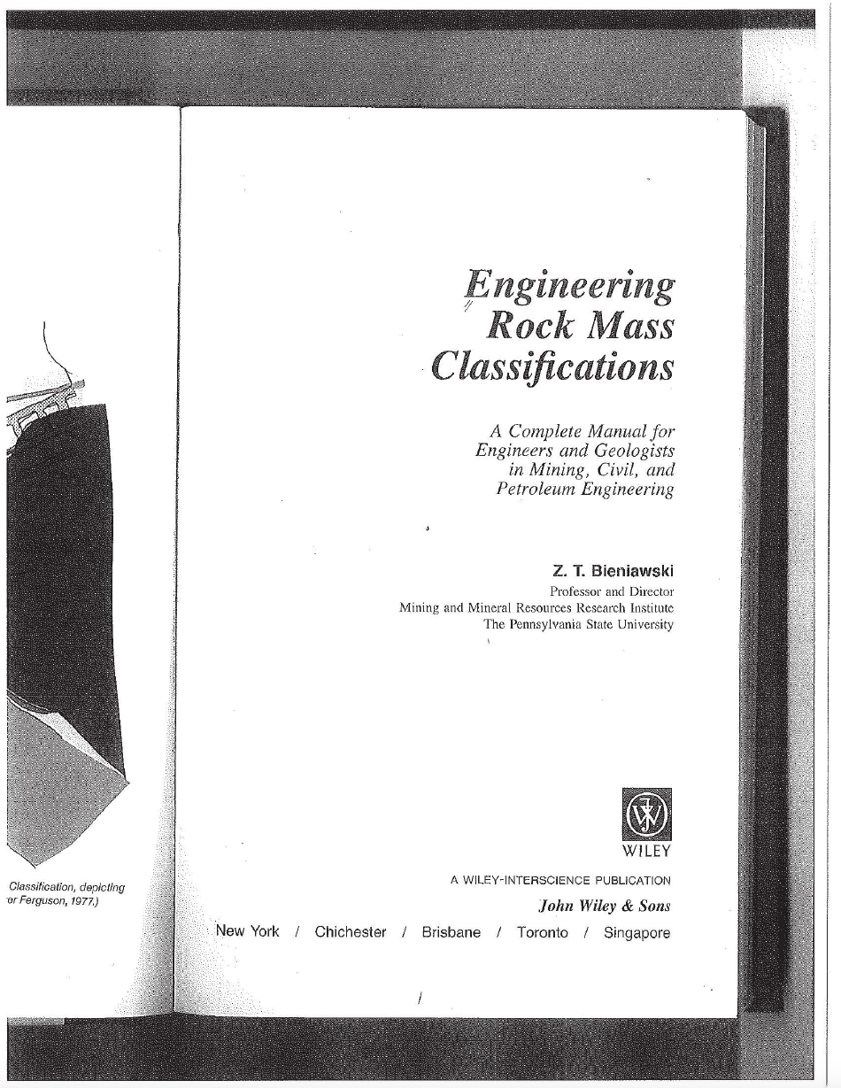 Thumbnail image of document cover: Engineering Rock Mass Classifications