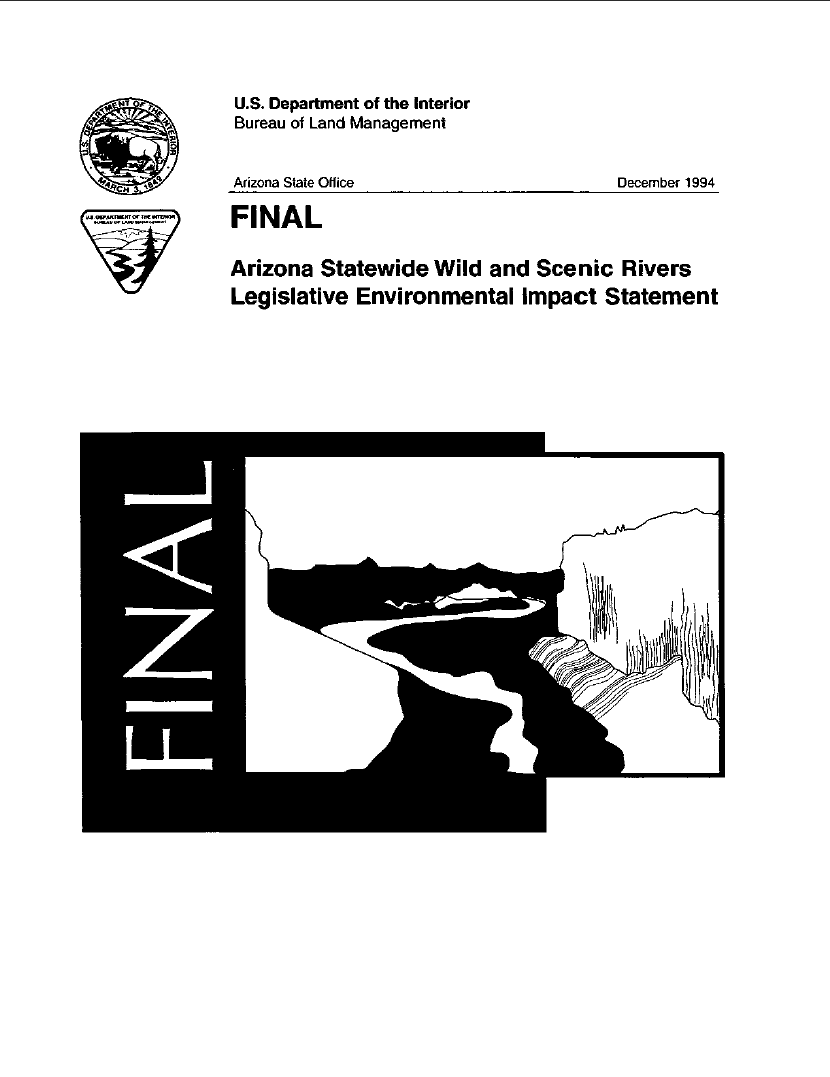 Thumbnail image of document cover: Arizona Statewide Wild and Scenic Rivers, Legislative Environmental Impact Statement