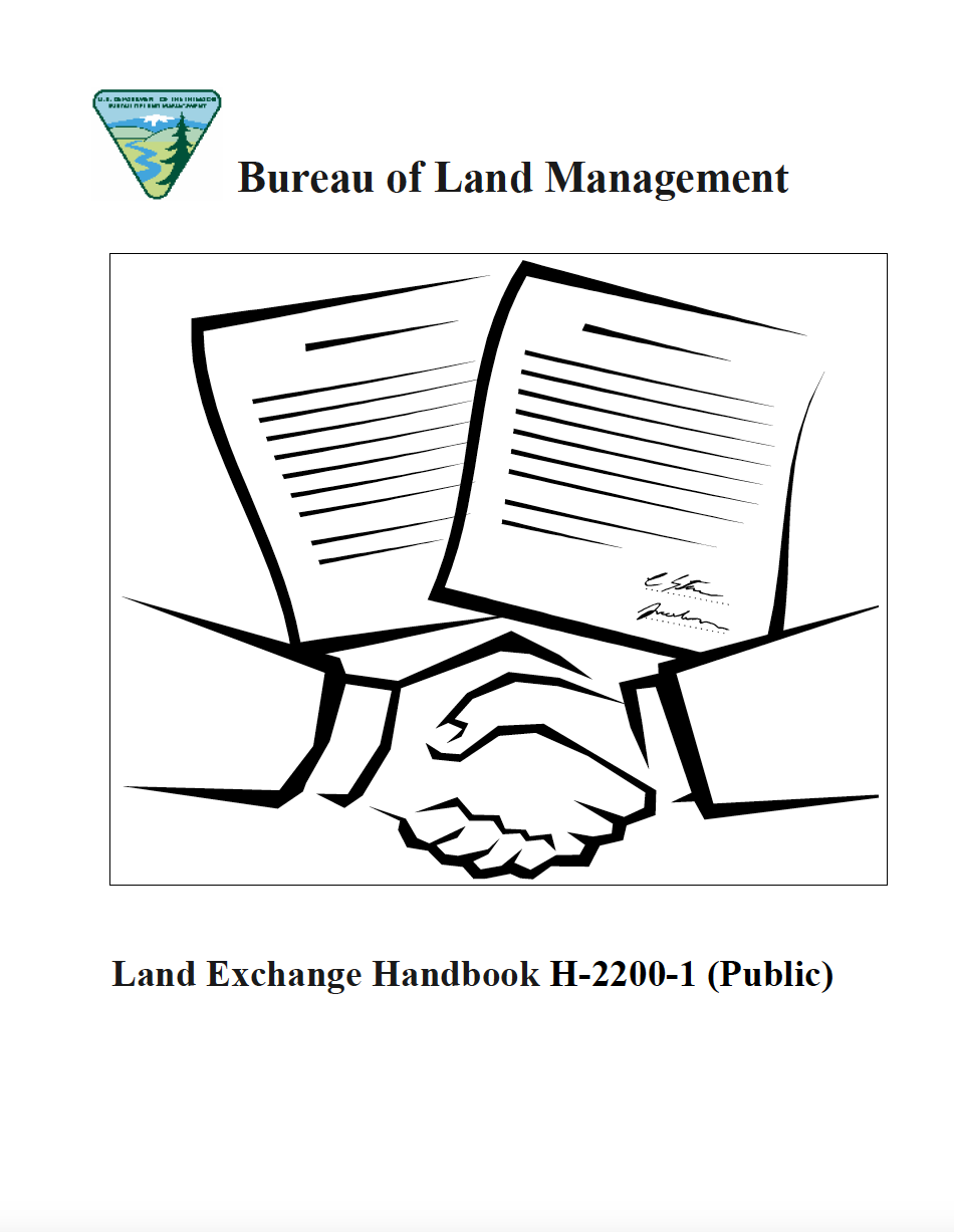 Thumbnail image of document cover: Bureau of Land Management Exchange Handbook