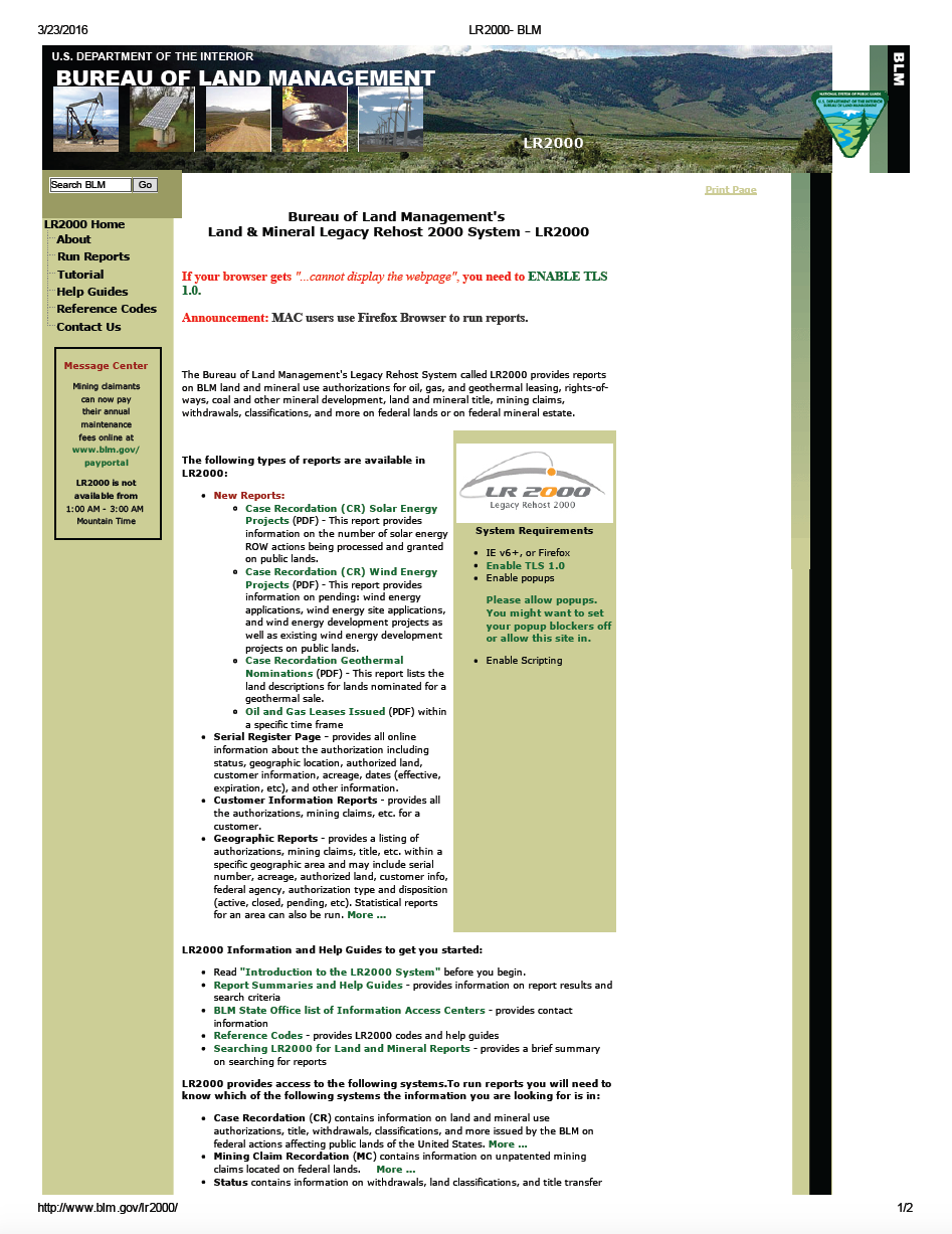 Thumbnail image of document cover: Land and Mineral Legacy Rehost 2000 System—LR2000