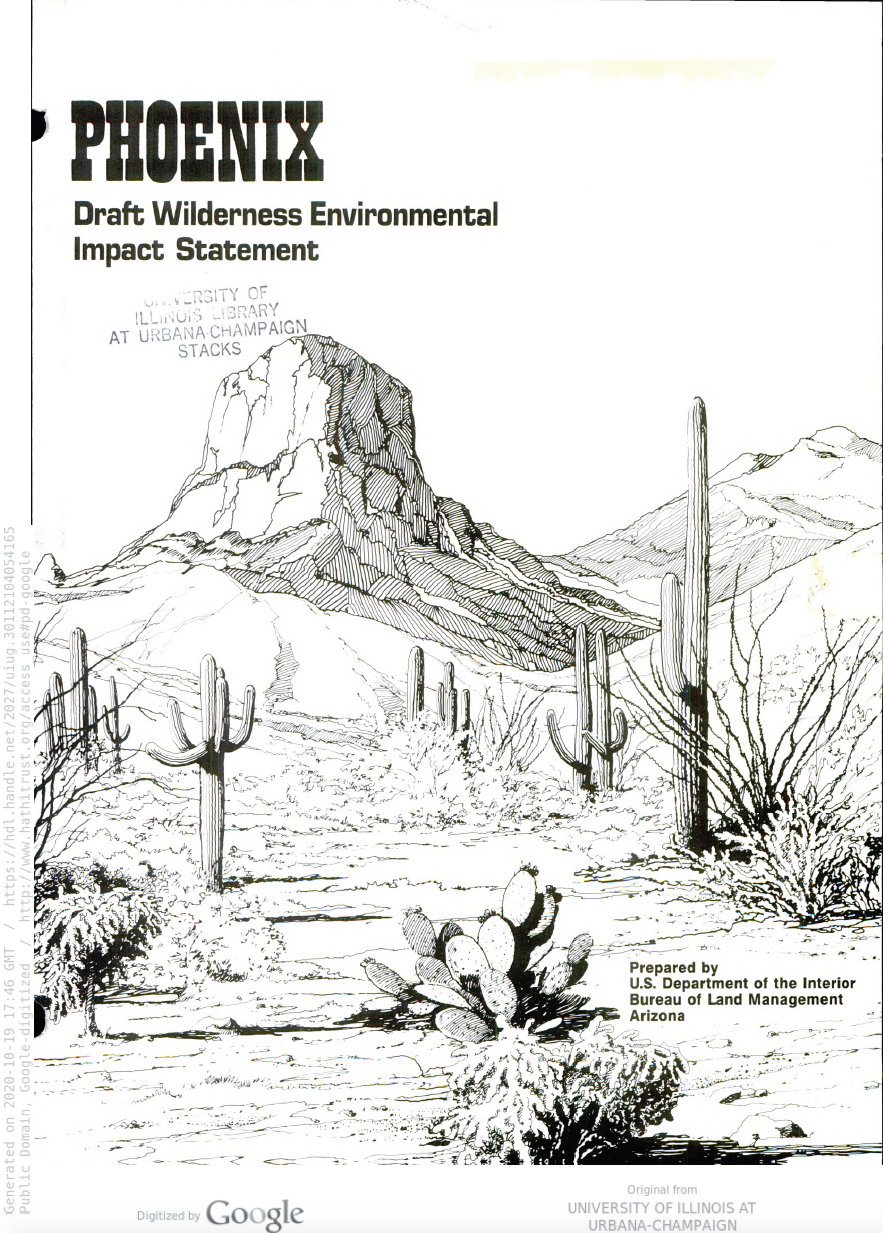 Thumbnail image of document cover: Phoenix Draft Wilderness Environmental Impact Statement