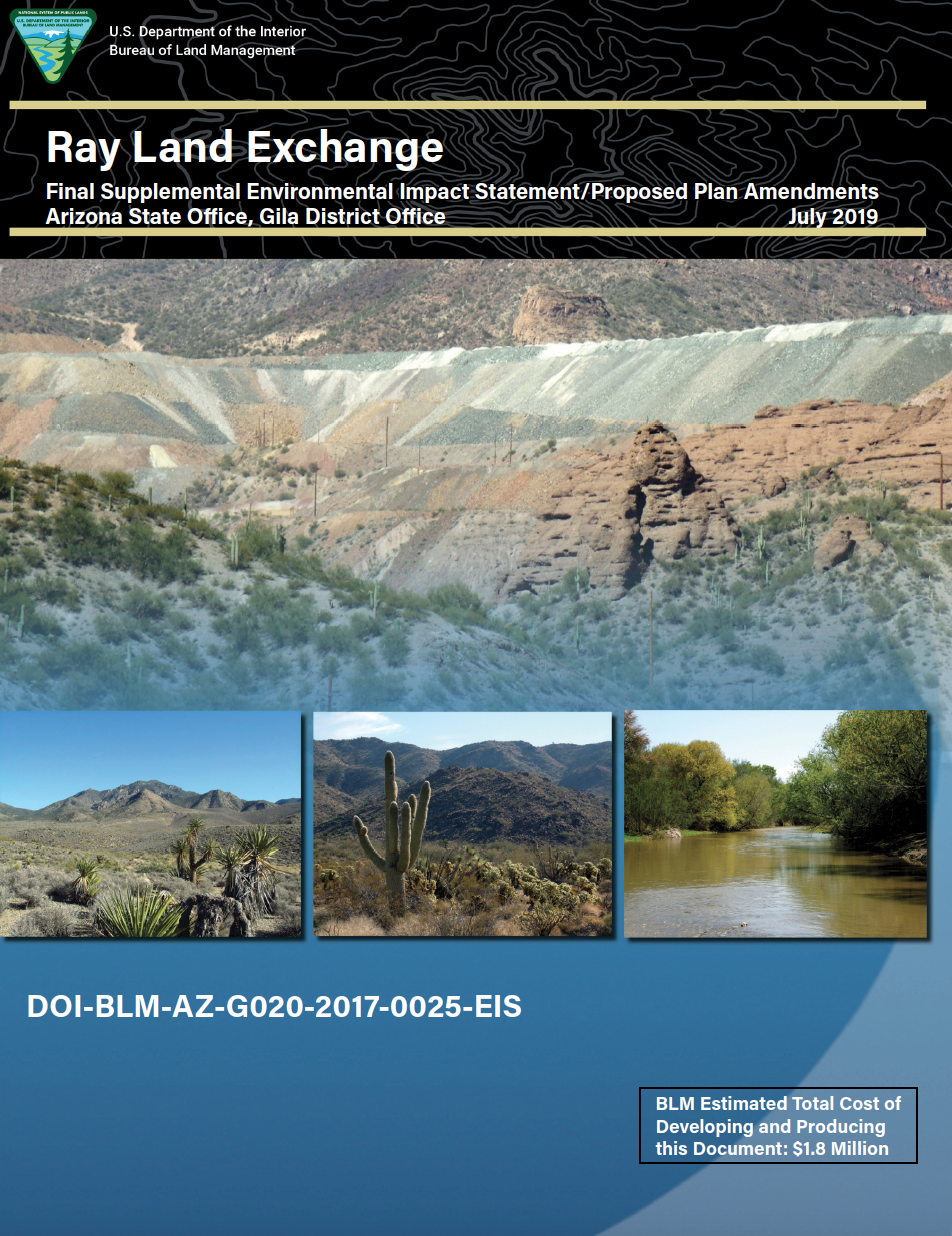 Thumbnail image of document cover: Ray Land Exchange: Final Supplemental Environmental Impact Statement/Proposed Plan Amendments