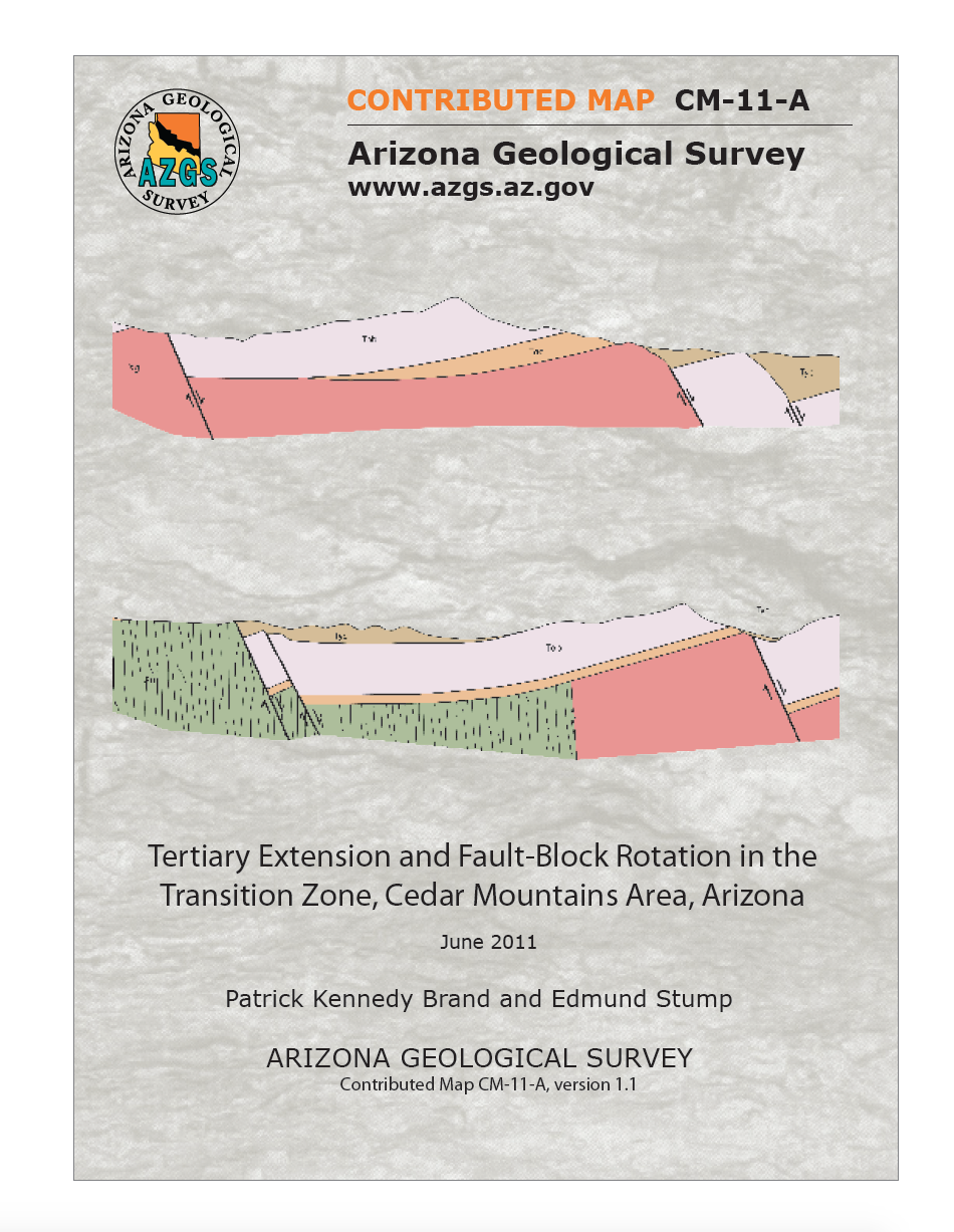 Thumbnail image of document cover: Tertiary Extension and Fault-Block Rotation in the Transition Zone, Cedar Mountains Area, Arizona