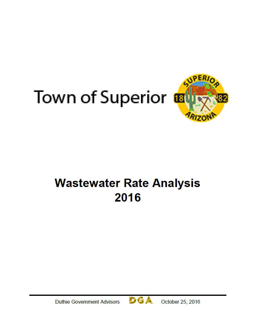 Thumbnail image of document cover: Town of Superior: Wastewater Rate Analysis