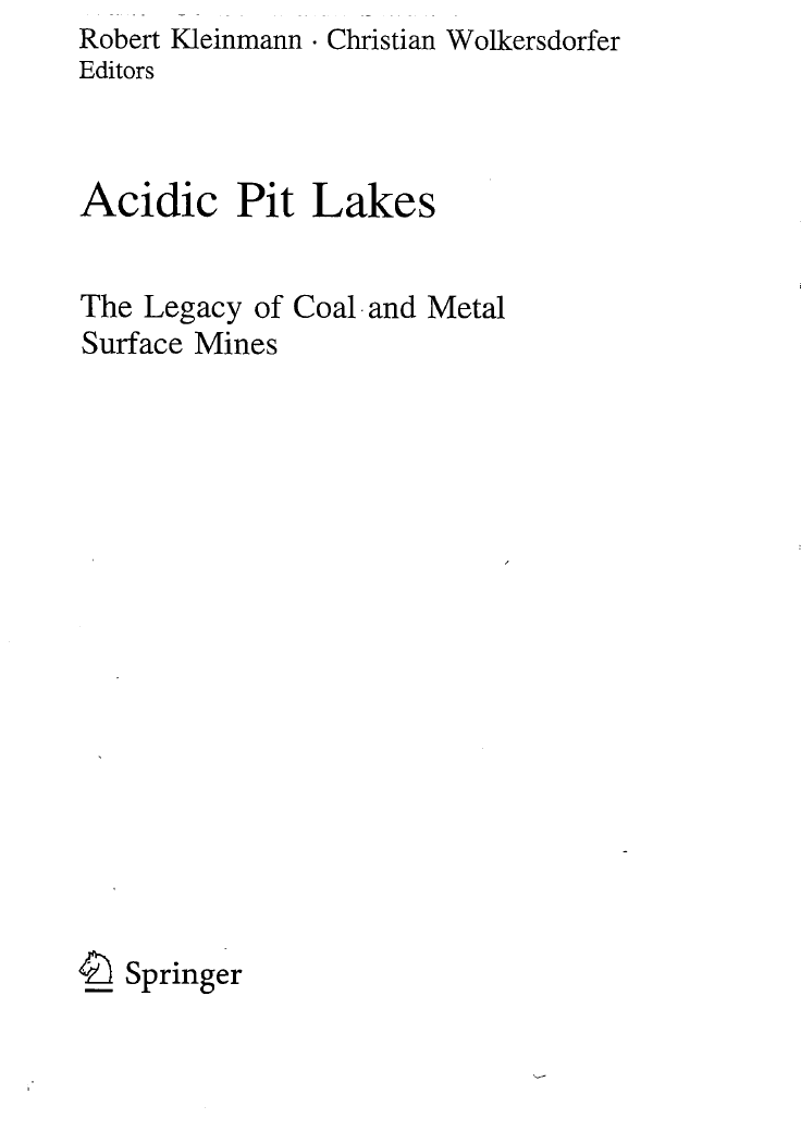 Thumbnail image of document cover: Hardrock Metal Mining Pit Lakes: Occurrence and Geochemical Characteristics