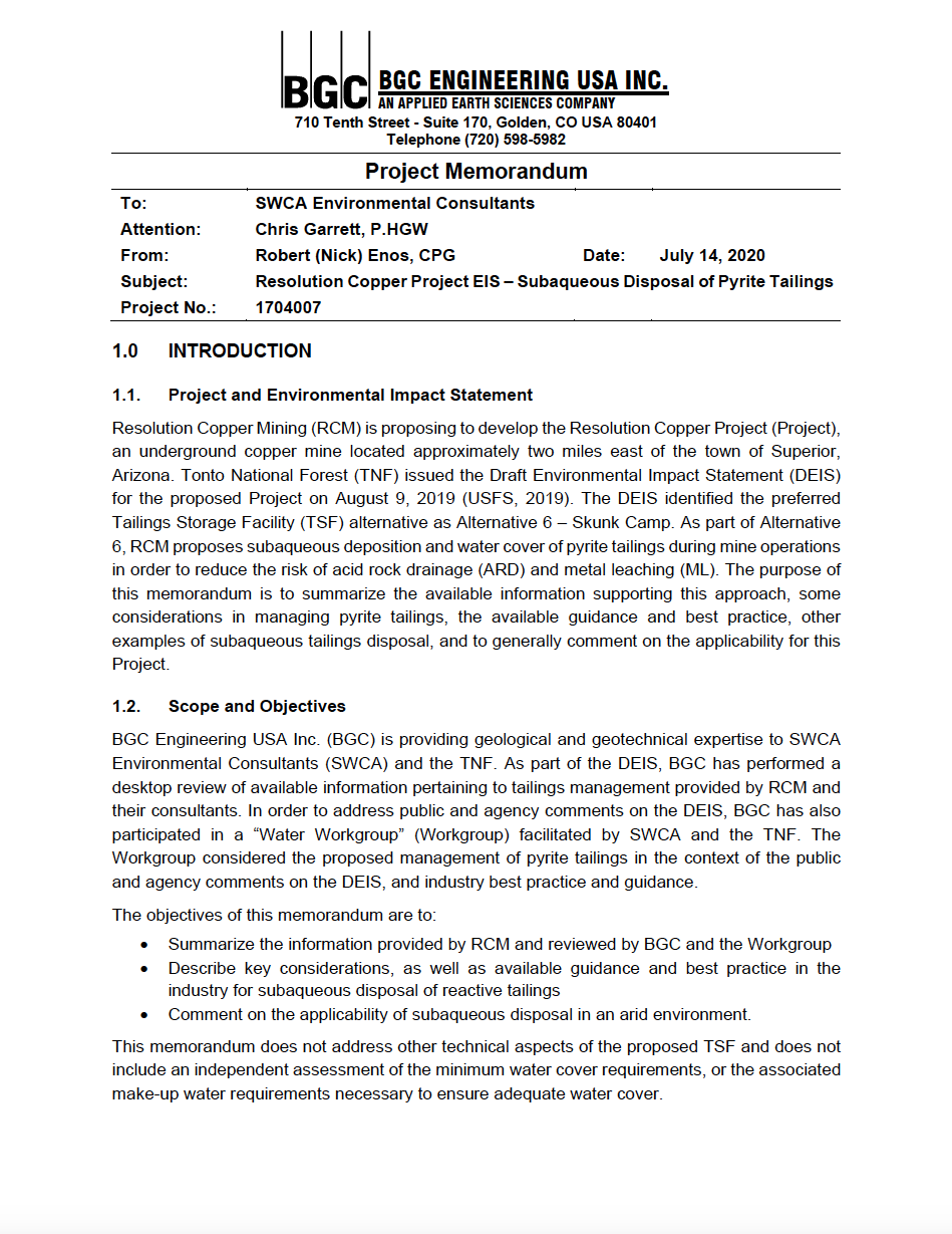 Thumbnail image of document cover: Subaqueous Disposal of Pyrite Tailings