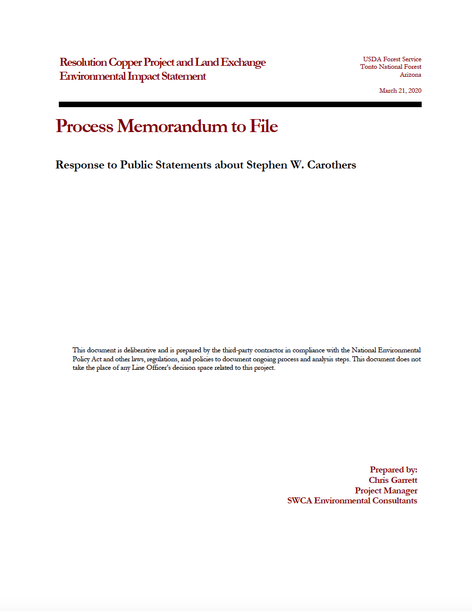 Thumbnail image of document cover: Response to Public Statements about Stephen W. Carothers