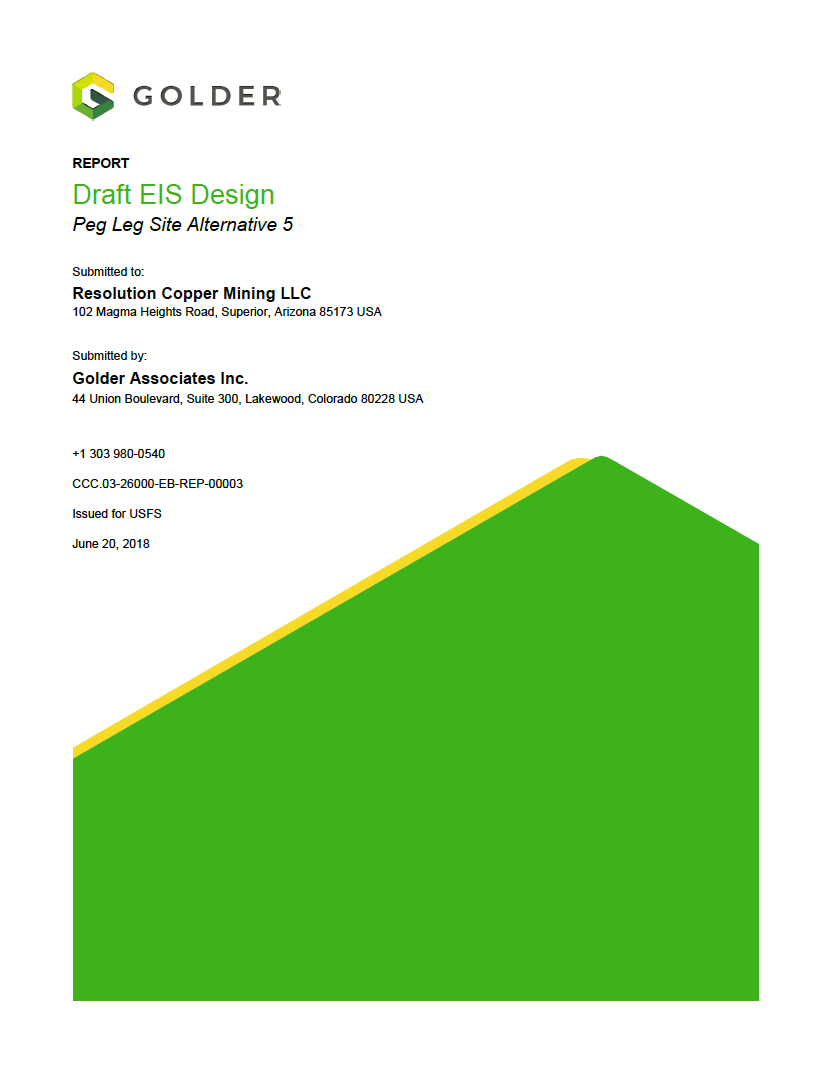 Thumbnail image of document cover: Draft EIS Design: Peg Leg Site Alternative 5