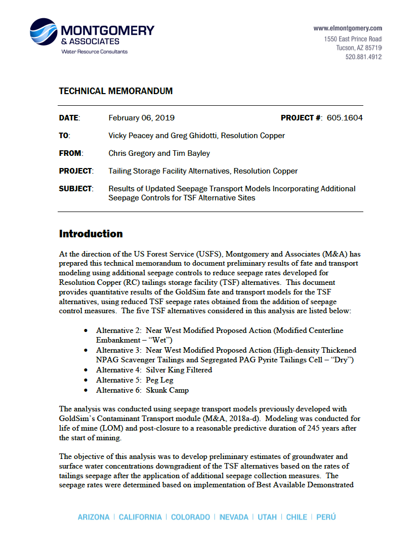 Thumbnail image of document cover: Results of Updated Seepage Transport Models Incorporating Additional Seepage Controls for TSF Alternative Sites