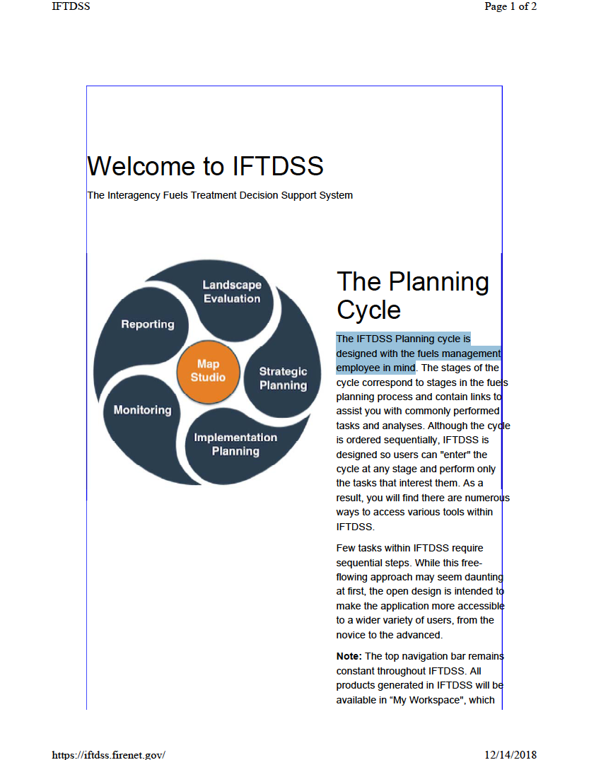 Thumbnail image of document cover: Welcome to IFTDSS: The Planning Cycle