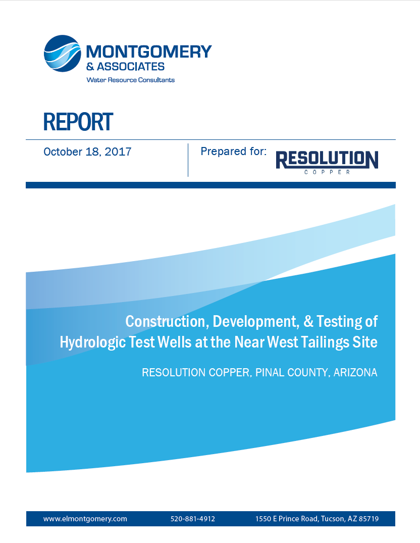 Thumbnail image of document cover: Construction, Development, and Testing of Hydrologic Test Wells at the Near West Tailings Site