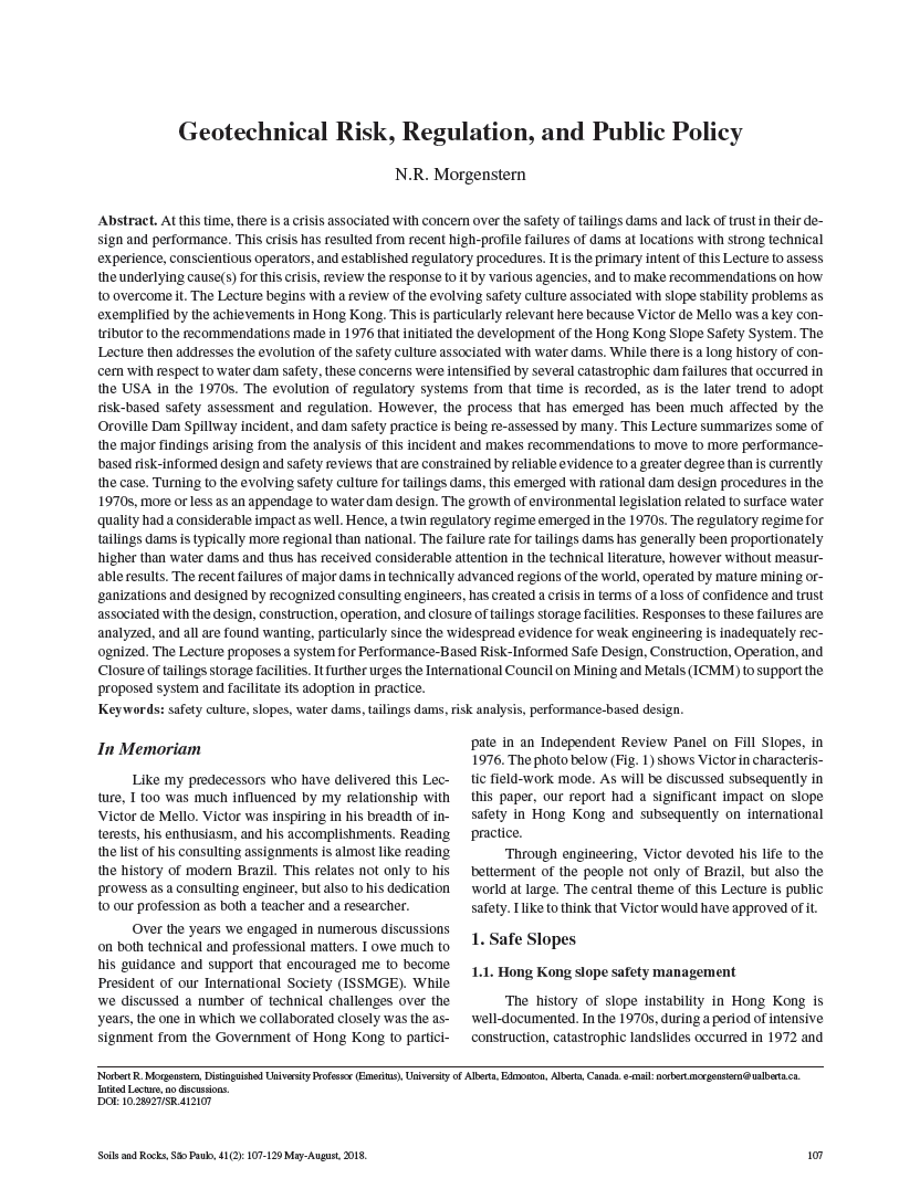 Thumbnail image of document cover: Geotechnical Risk, Regulation and Public Policy