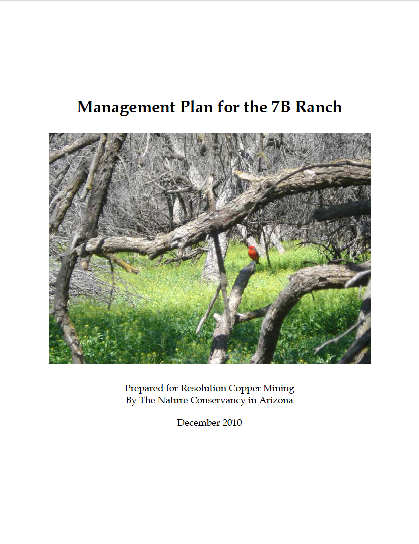 Thumbnail image of document cover: Management Plan for the 7B Ranch - 2010