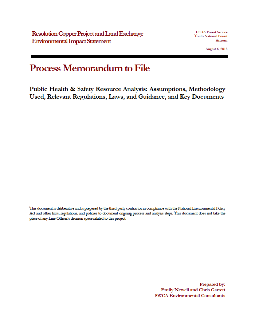 Thumbnail image of document cover: Public Health and Safety Resource Analysis: Assumptions, Methodology Used, Relevant Regulations, Laws, and Guidance, and Key Documents