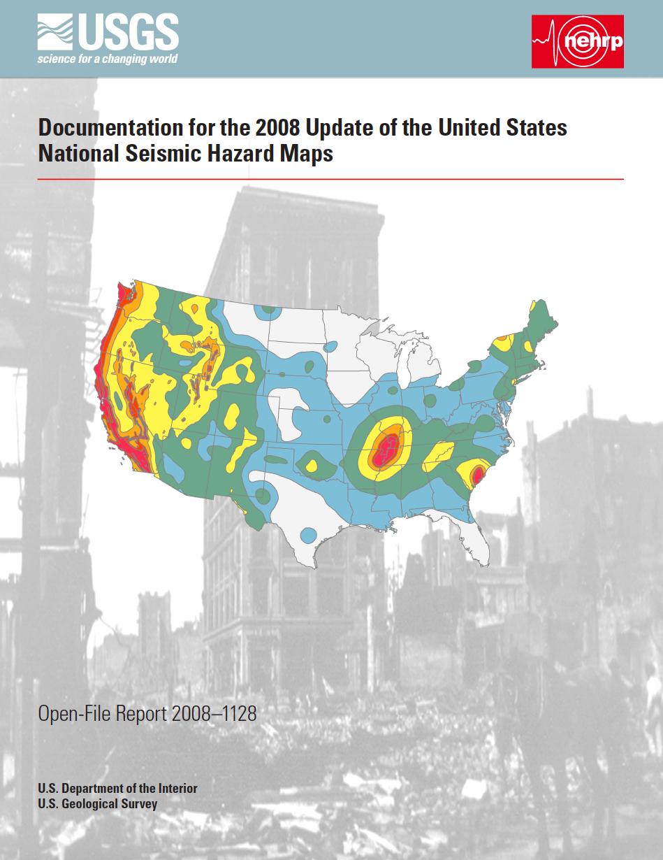 Thumbnail image of document cover: Documentation for the 2008 Update of the United States National Seismic Hazard Maps