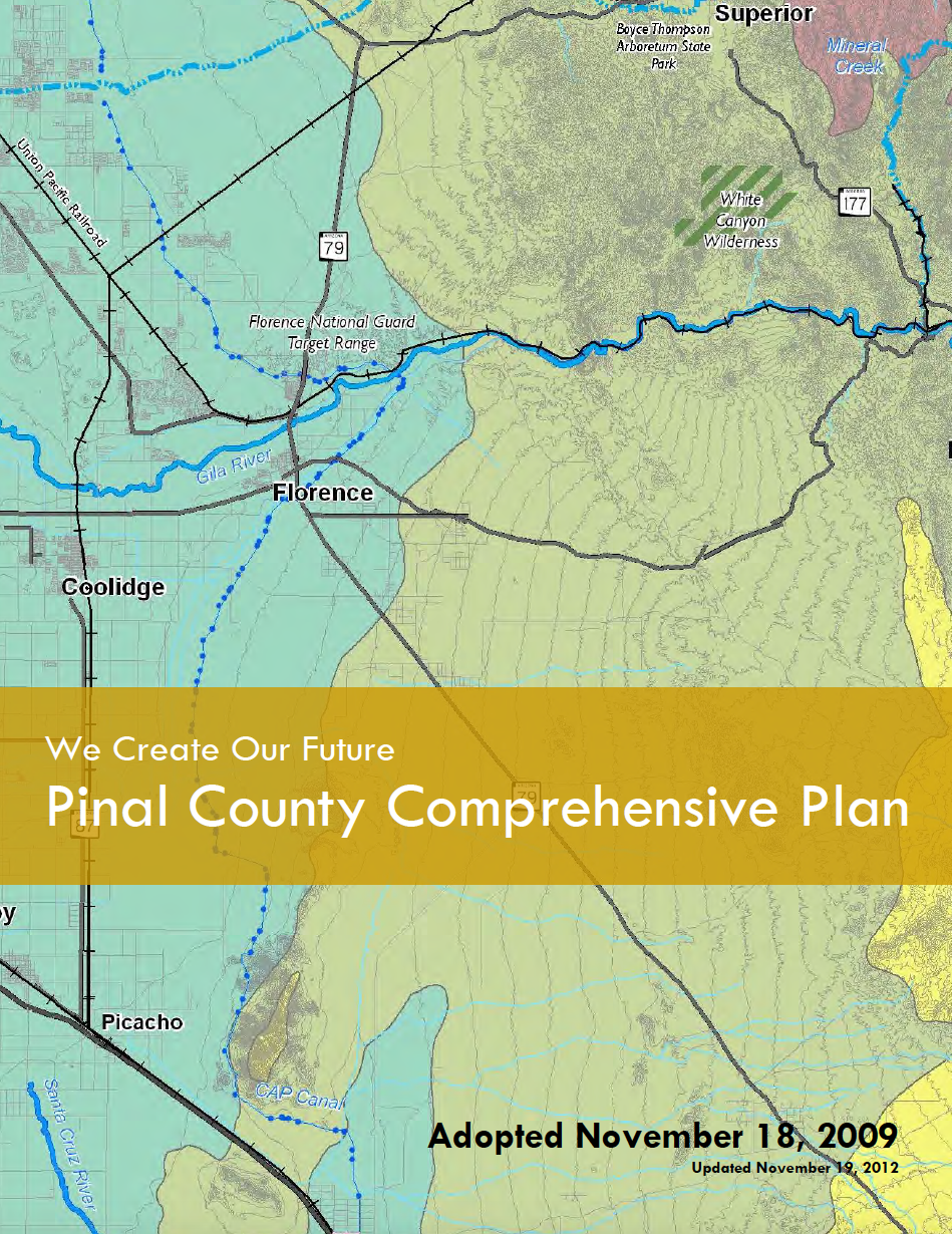 Thumbnail image of document cover: We Create Our Future: Pinal County Comprehensive Plan