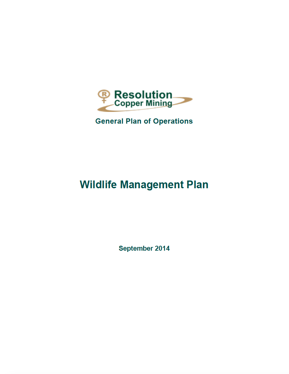 Thumbnail image of document cover: Appendix X: Wildlife Management Plan