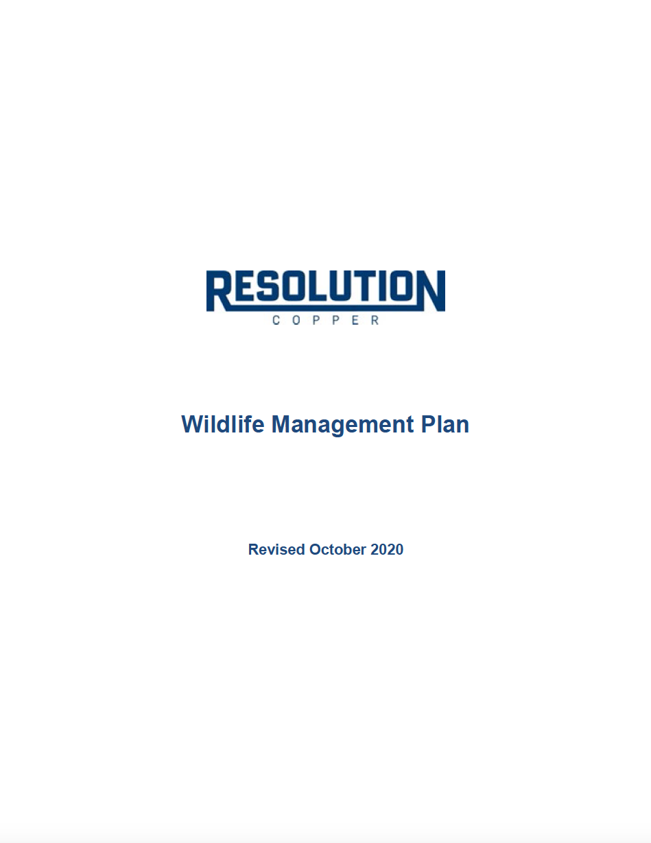 Thumbnail image of document cover: Wildlife Management Plan