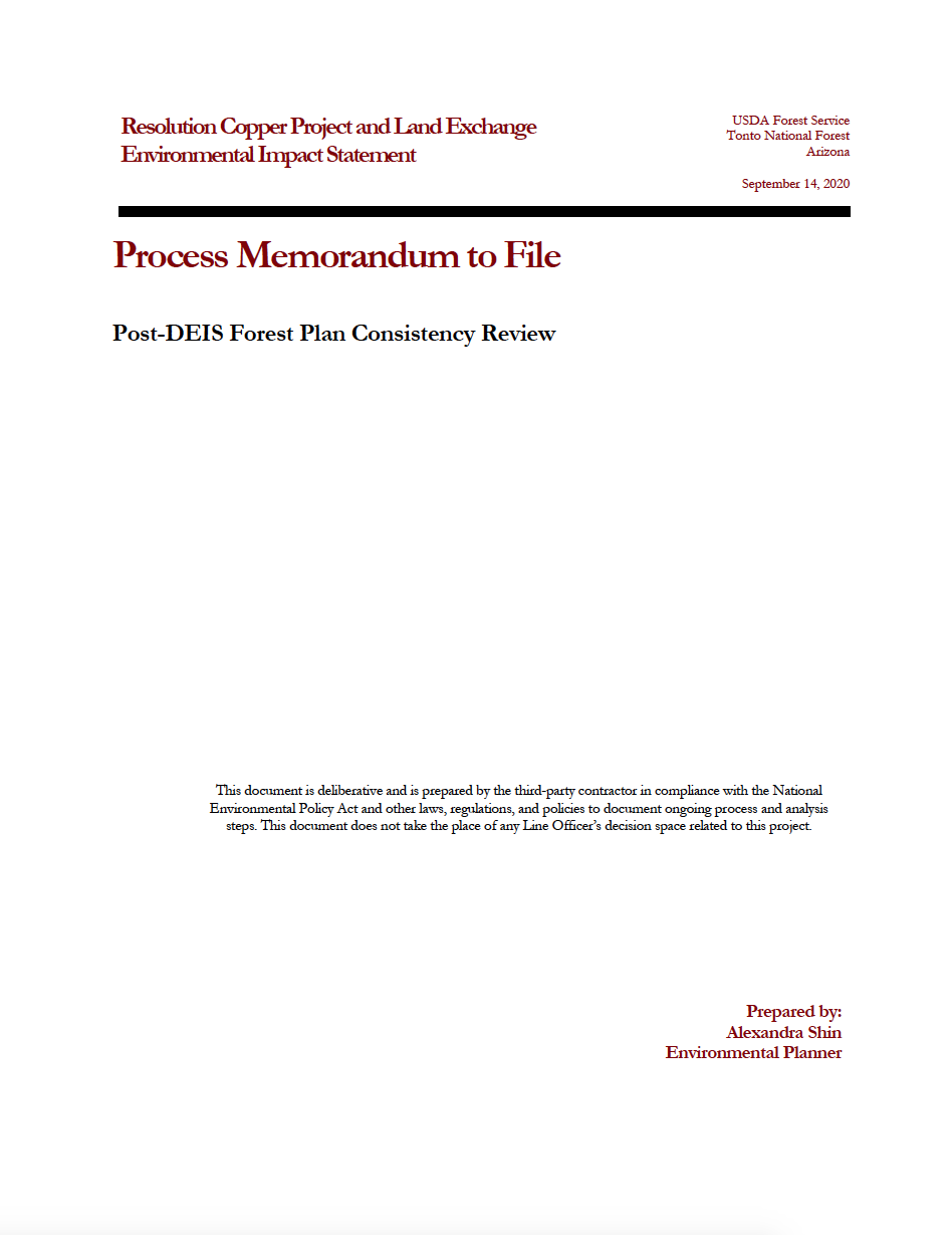 Thumbnail image of document cover: Post-DEIS Forest Plan Consistency Review