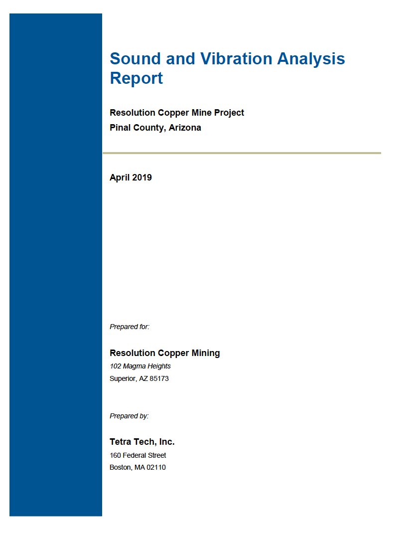 Thumbnail image of document cover: Sound and Vibration Analysis Report