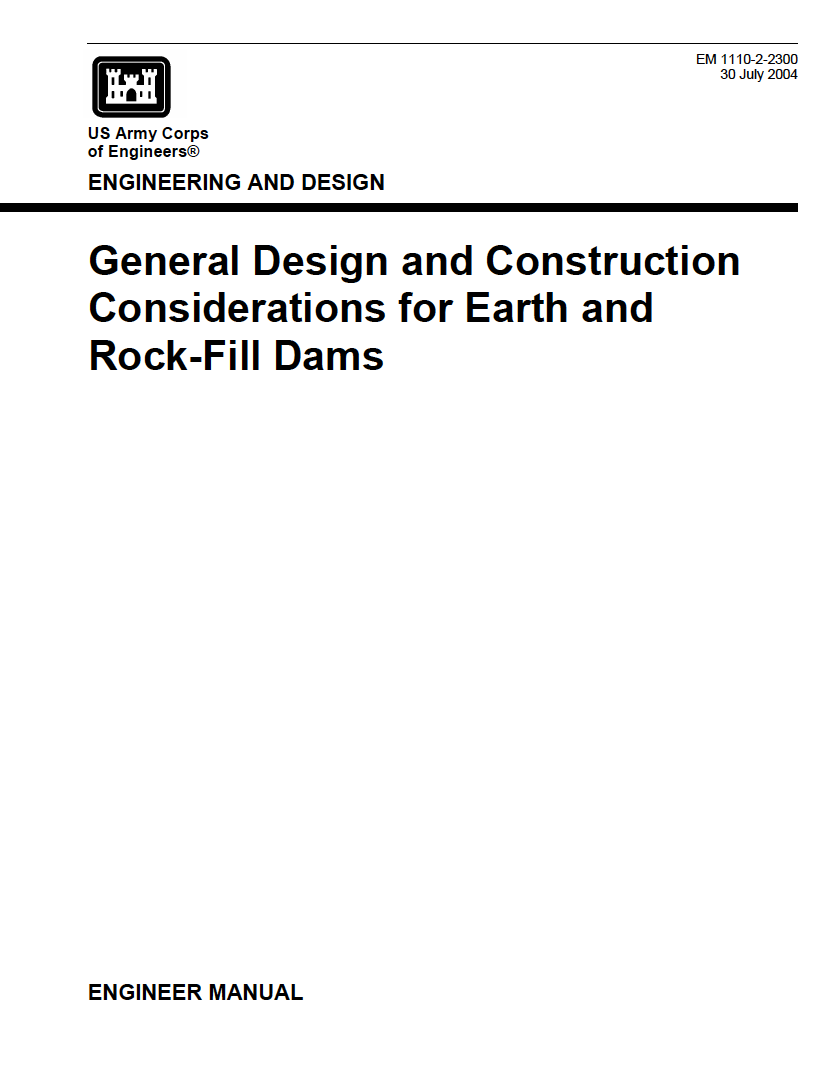 Thumbnail image of document cover: General Design and Construction Considerations for Earth and Rock-Fill Dams