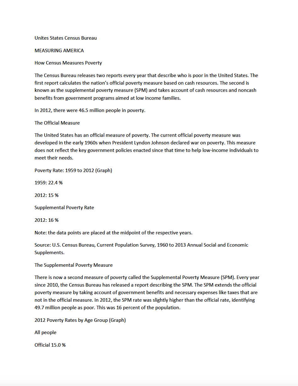 Thumbnail image of document cover: Measuring America: How Census Measures Poverty