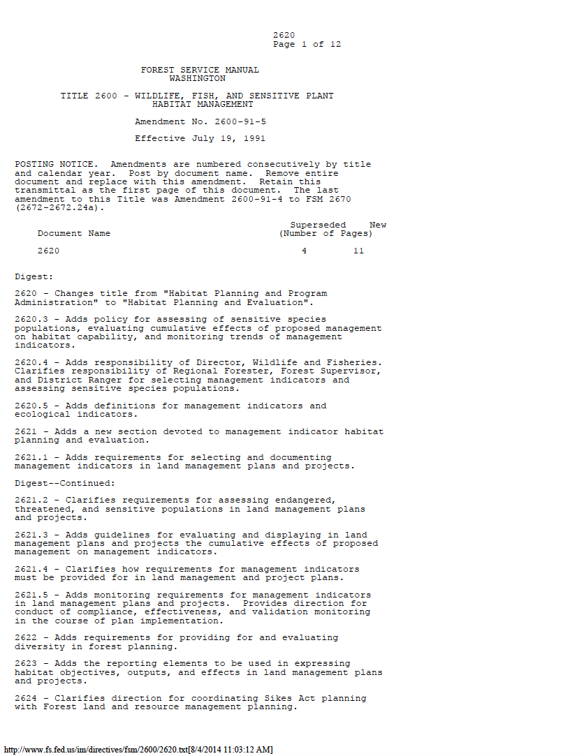 Thumbnail image of document cover: Habitat Planning and Evaluation