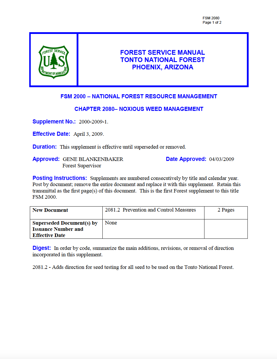 Thumbnail image of document cover: Noxious Weed Management