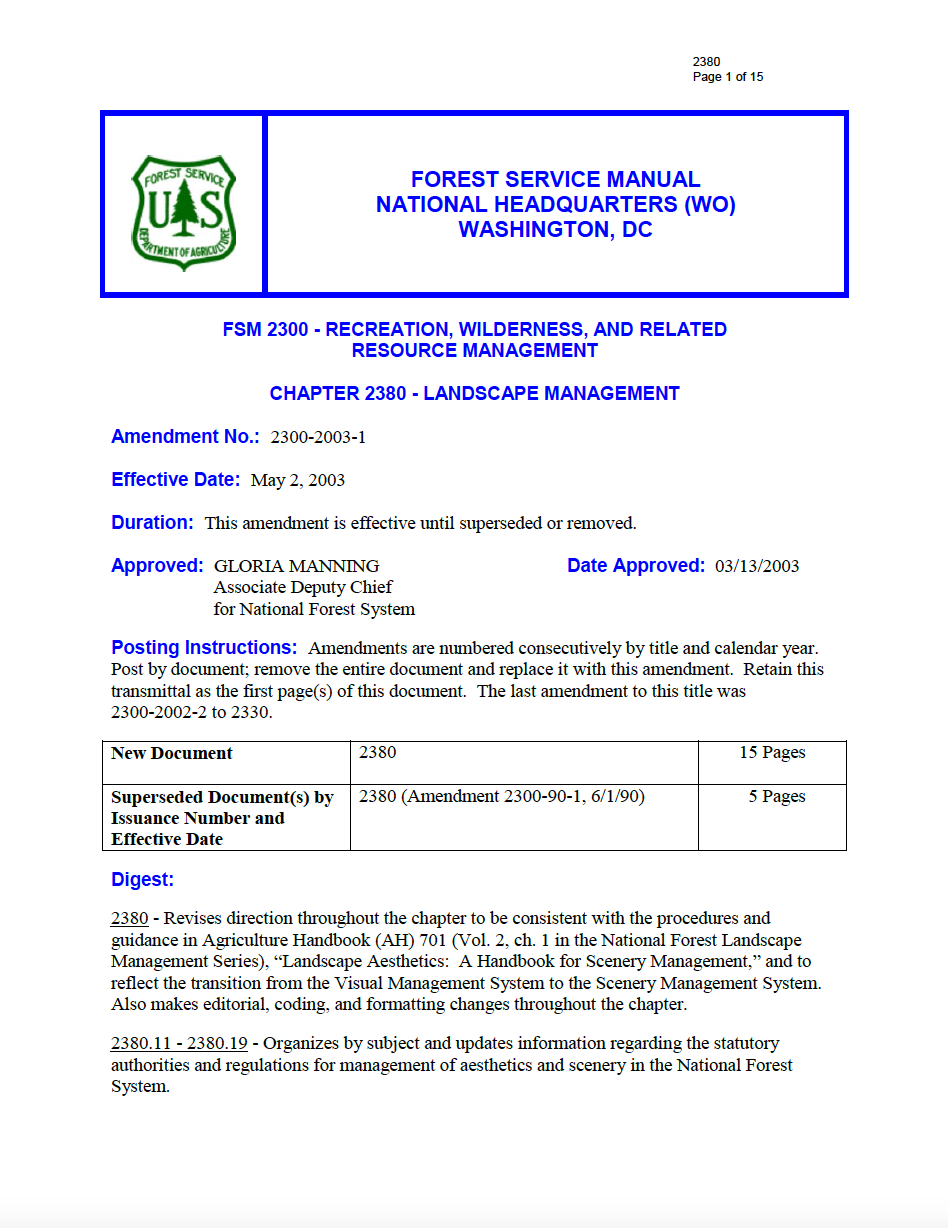 Thumbnail image of document cover: Recreation, Wilderness, and Related Resource Management