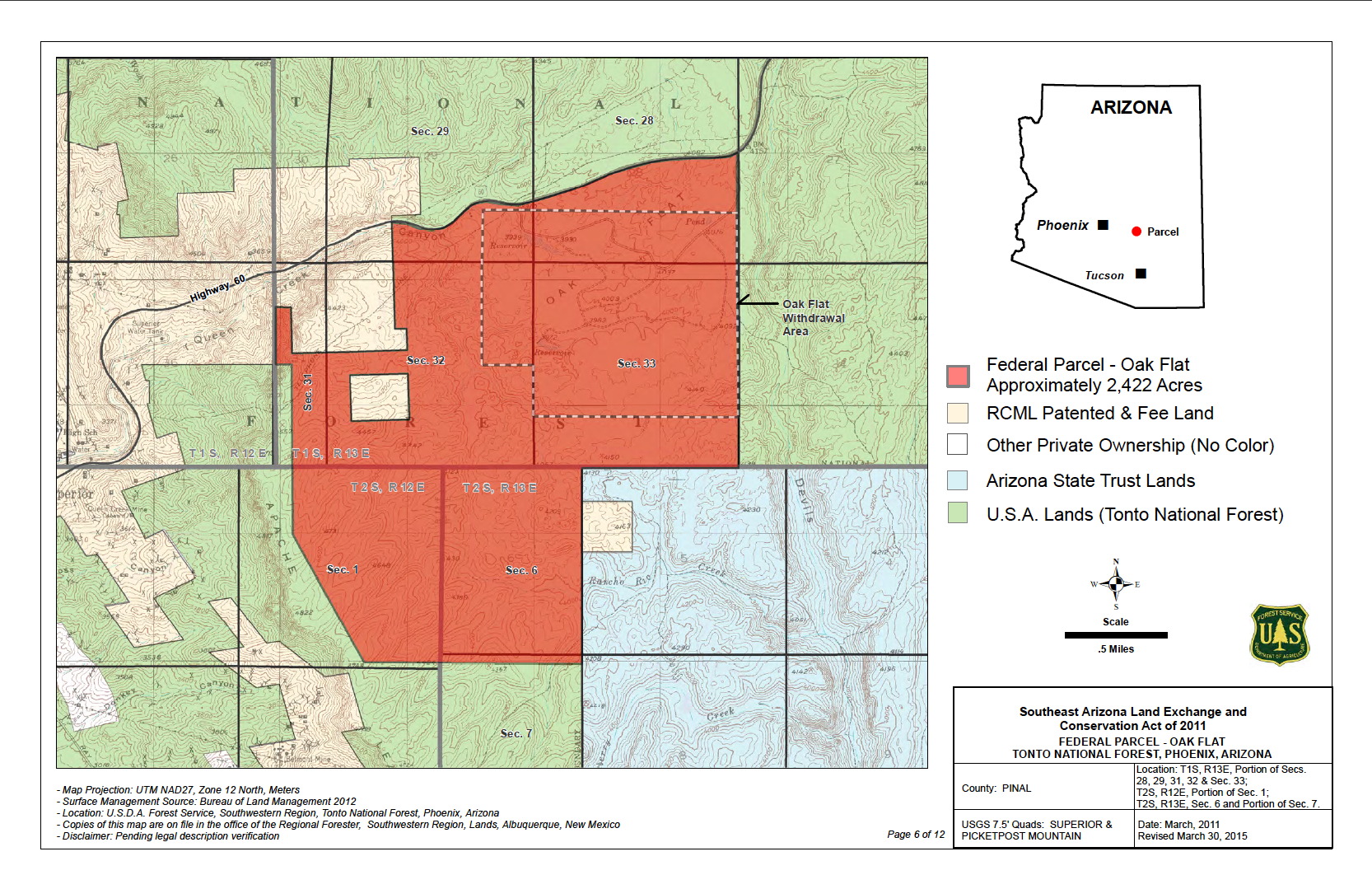 Thumbnail image of document cover: Maps of Land Exchange Parcels