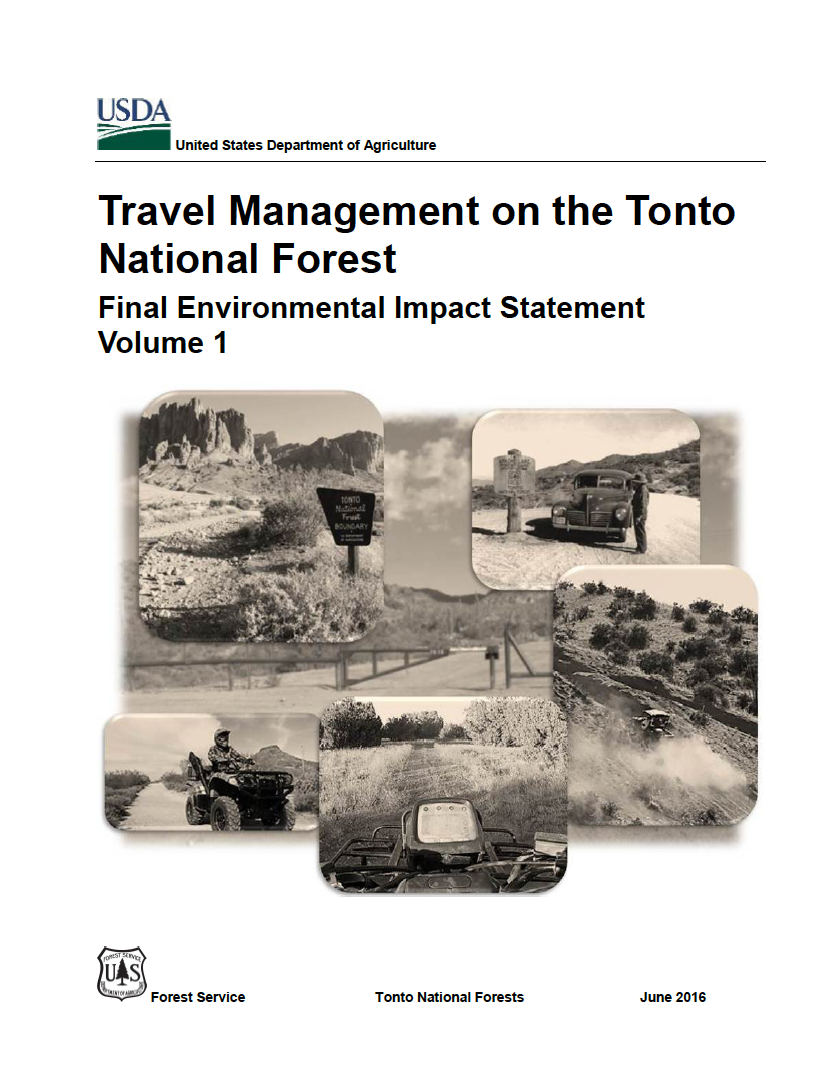 Thumbnail image of document cover: Travel Management on the Tonto National Forest Final Environmental Impact Statement